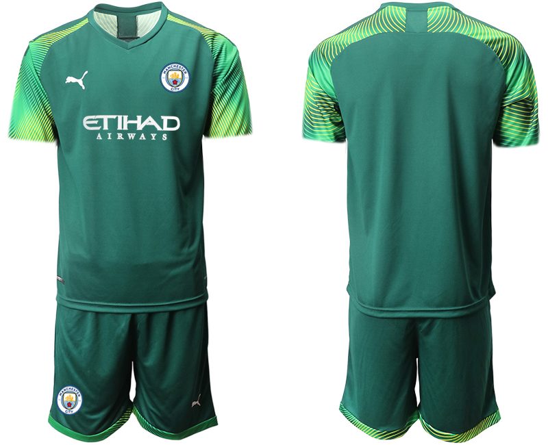 Men 2020-2021 club Manchester City goalkeeper green blank Soccer Jerseys